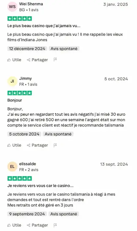 Ce que montrent les avis Trustpilot