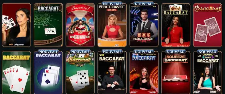 Baccarat et autres formats à base de cartes
