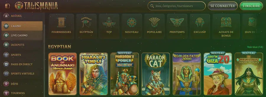 Talismania Casino : guide complet des bonus, jeux et fonctionnalités